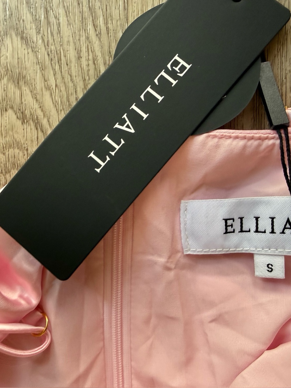 elliatt tilly pale pink tiered oversized ruffle flared maxi gown dress small NEW - Picture 11 of 14